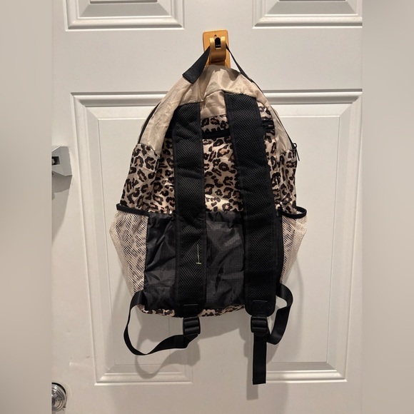 APL Packable Nylon Backpack Beige Leopard NWOT main image 4